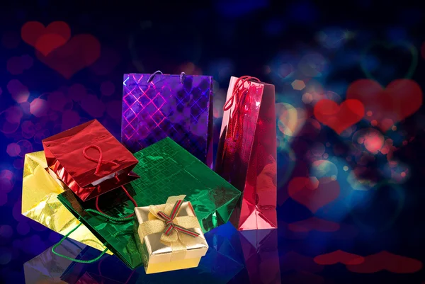 Δώρα boxes.valentines day.holiday κάρτα — Φωτογραφία Αρχείου