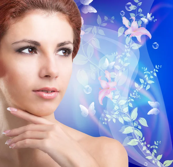 Hygiene Skin Female Face.Spa concept — Stock Photo, Image