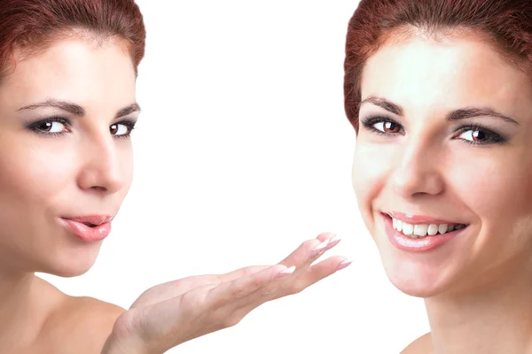Higiene ana Saúde Corpo Woman.Fresh Saudável Rosto da pele — Fotografia de Stock