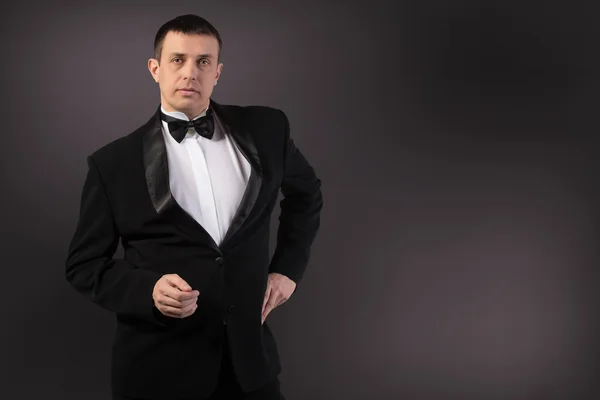 Elegant Man in Tuxedo. Fashion Portrait — Stock Photo, Image
