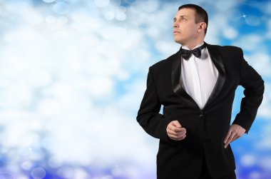 şık yetişkin moda glamour erkek smokin