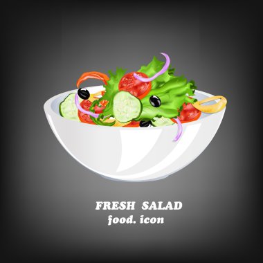 taze sebze salad.healthy food.vector