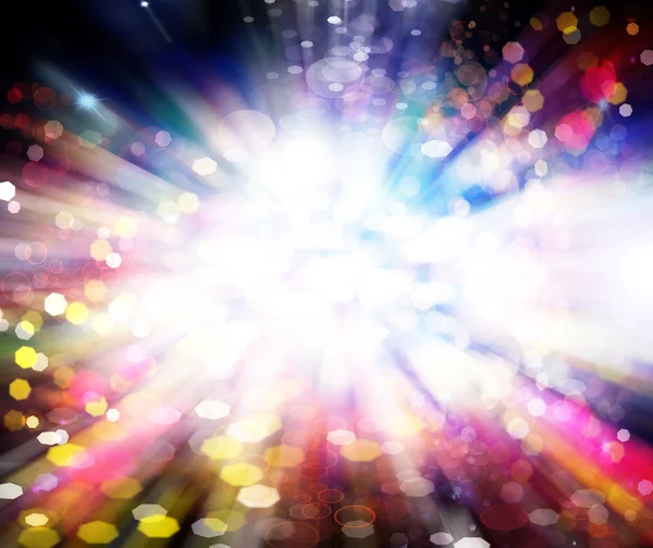 Holiday Abstract Glitter Defocused Background With Blinking Stars. Blurred Bokeh — Stock Photo, Image