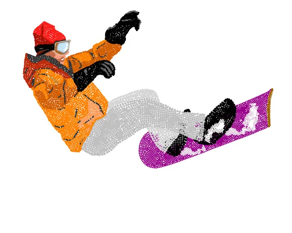 Snowboard estremo — Foto Stock