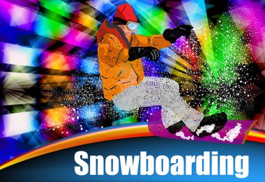 aşırı snowboarding.sport.ski.freestyle skiing.vector
