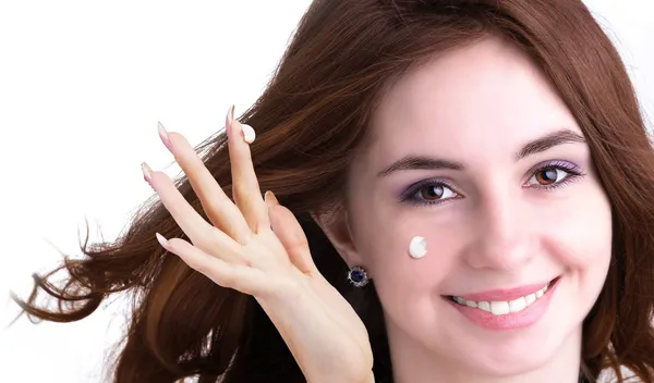 Crema natural para la cara de la piel — Foto de Stock