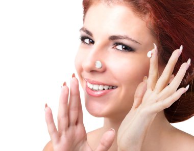 Cilt Bakımı face.beautiful spa portre genç woman.spa salon.hygiene ten yüz