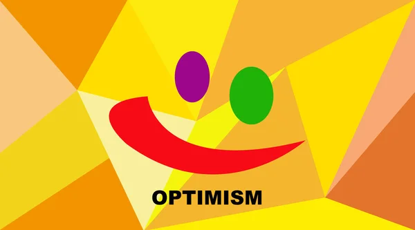 พื้นหลังที่มีความสุขแบบนามธรรม. Optimism — ภาพเวกเตอร์สต็อก