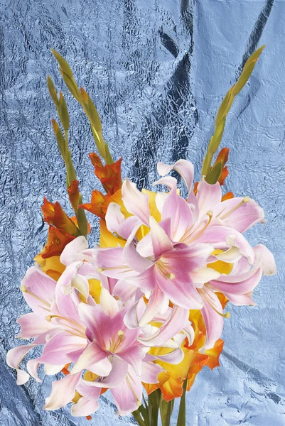 Mooi boeket gladiolas — Stockfoto