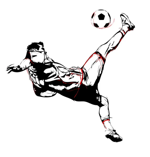 Jugador de fútbol — Vector de stock