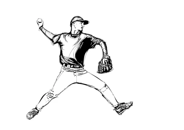 Joueur de baseball — Image vectorielle