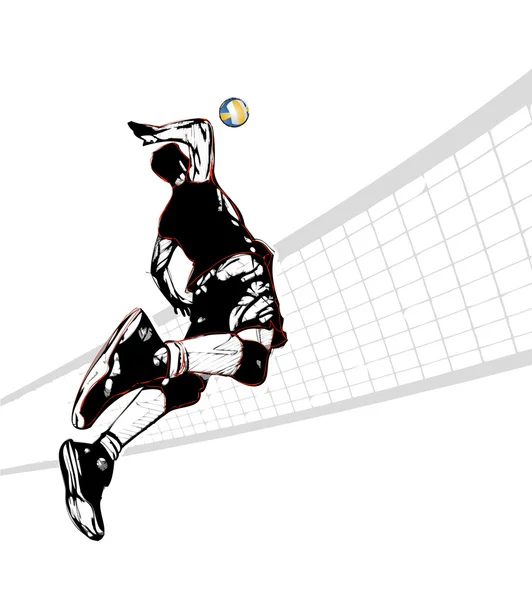 Joueur de volley — Image vectorielle