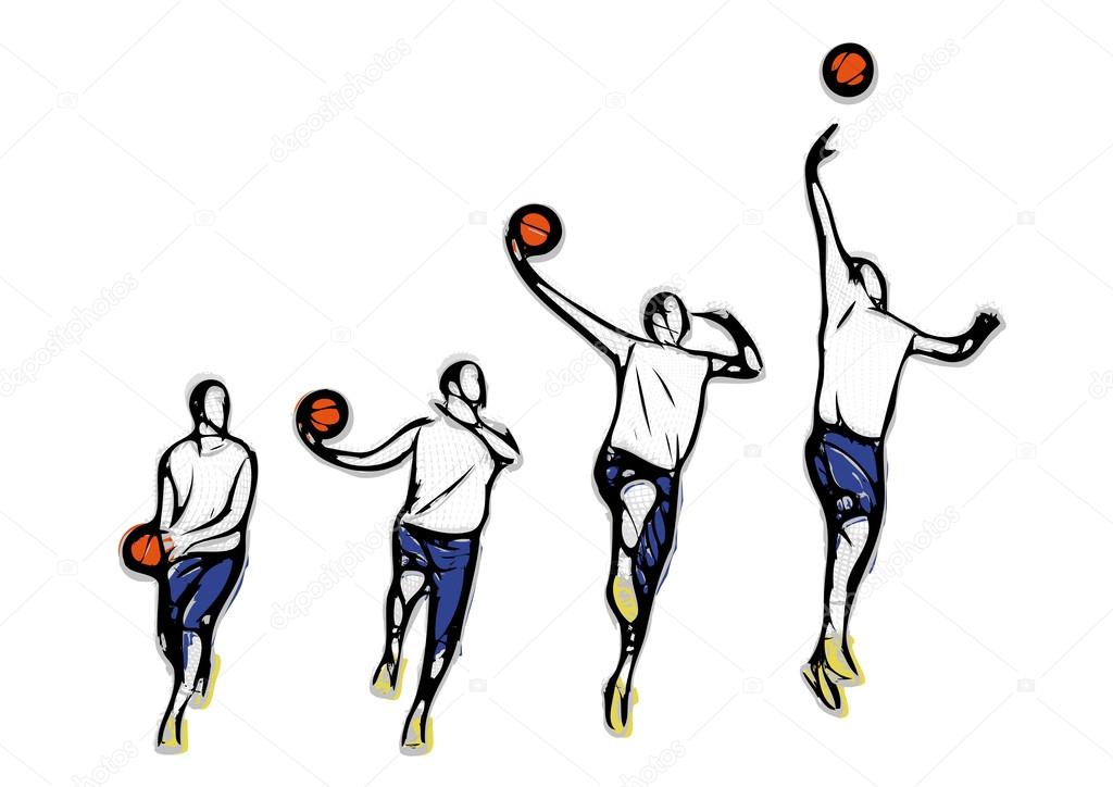 Basketball throw methodics illustration Stock Vector Image by