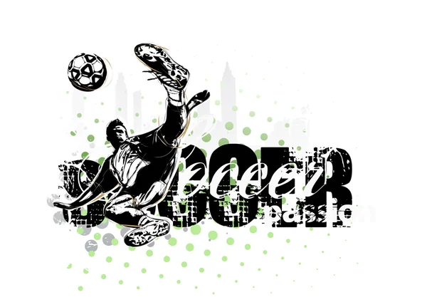 Voetbalspeler in vector-formaat — Stockvector