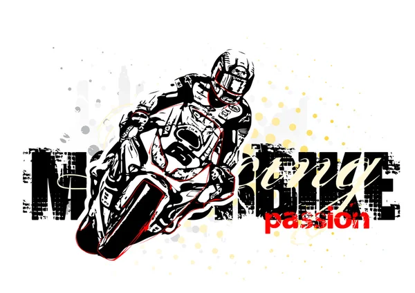 Illustration de moto — Image vectorielle