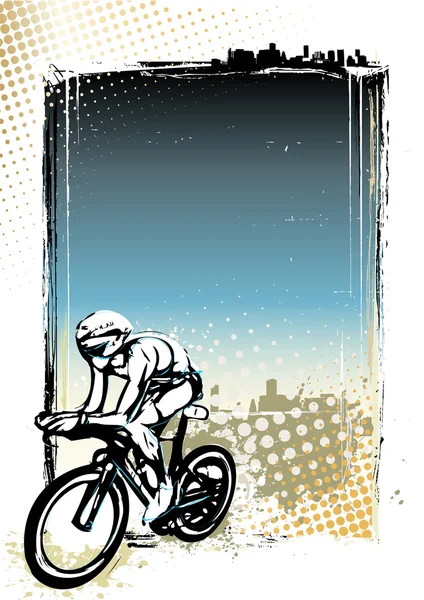 Ciclismo cartel fondo — Vector de stock