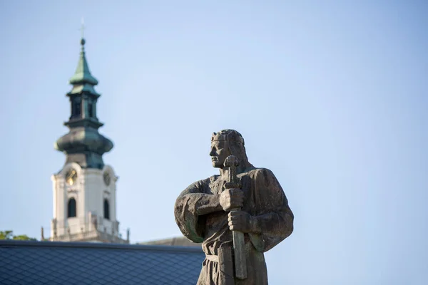 Estatua Pribina Nitra Eslovaquia Europa — Foto de Stock