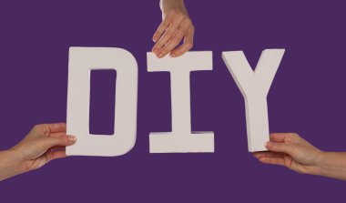 Yazım DIY harfler beyaz alfabe
