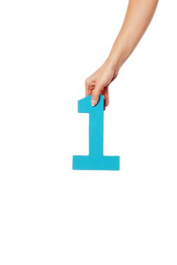 hand holding up the number one from the top clipart
