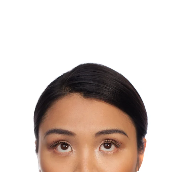 Augen einer asiatischen Frau, die nach oben schaut — Stockfoto