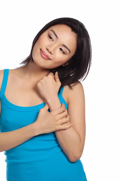 Casual attraktive junge asiatische Frau — Stockfoto