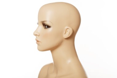 profil üzerine beyaz izole kadın manken başkanı