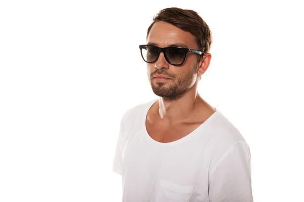 Male model with sunglasses — Stock Photo, Image