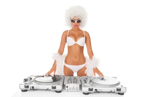 Dj sexy girl — Stock Photo, Image