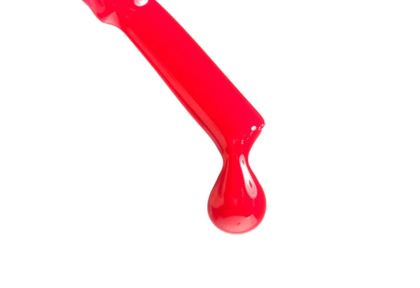 Dripping red nail varnish — Stock Photo, Image