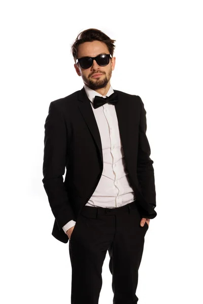 Cool macho businessman in sunglasses — Stock Photo, Image