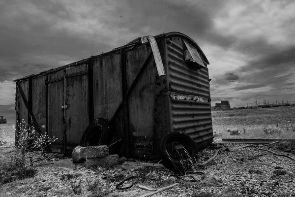Dramatic image of an old fishing hut — Stock Photo, Image