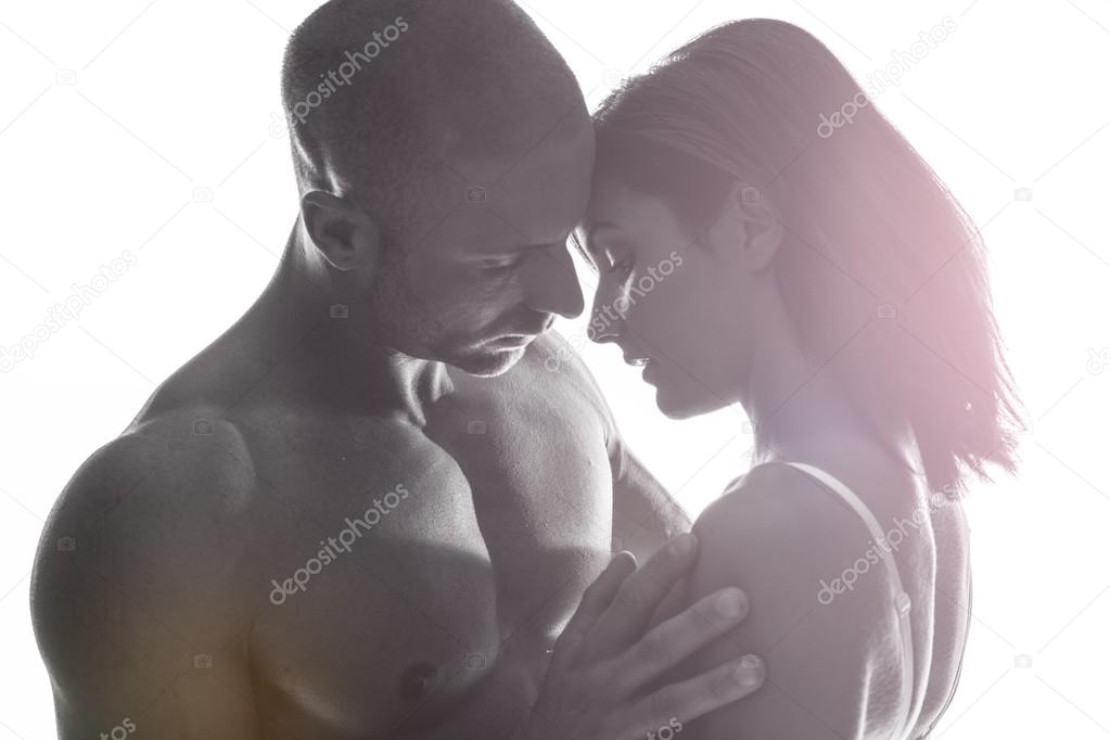 Couple in love enjoying a tender moment