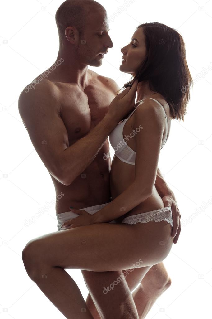 Intimate couple deeply in love
