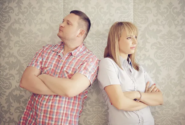 Couple ignoring each other after an argument — Stock Photo, Image