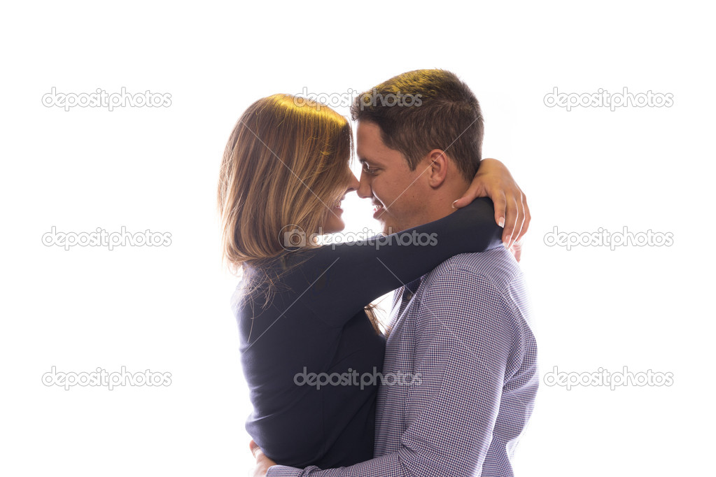 Loving couple share a tender moment