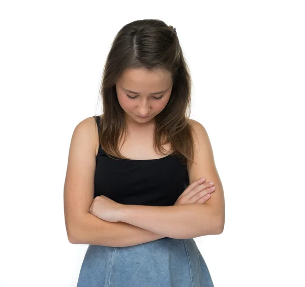 Sad depressed young girl — Stock Photo, Image