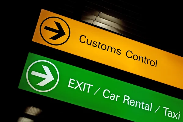 Customs control sign. — Stock Photo, Image