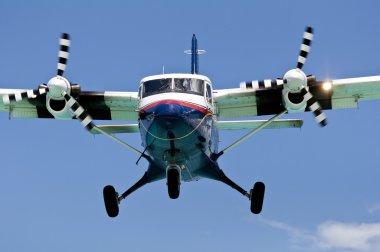 Turboprop passenger airplane. clipart