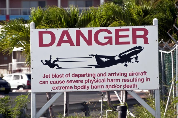Jet výbuchu nebezpečí znamení. — Stock fotografie