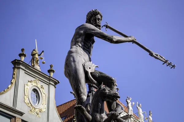 Deus do mar. A estátua de Netuno . — Fotografia de Stock