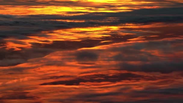 Sunset clouds, aerial footage. — Stock Video