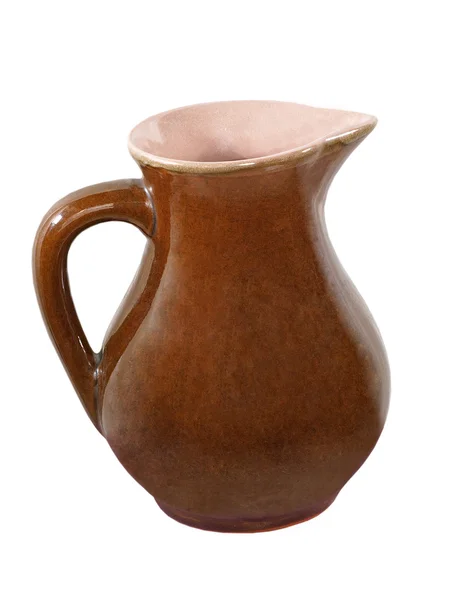 Ceramic jug.Isolated. — Stock Photo, Image