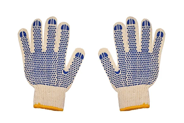 Práce pletené gloves.isolated. — Stock fotografie