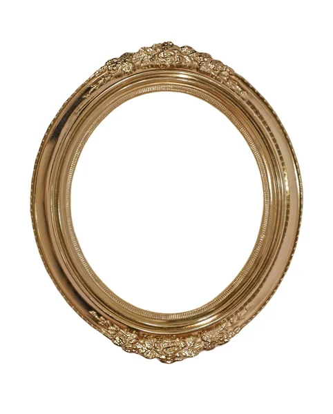 Altın oval fotoğraf frame.isolated.