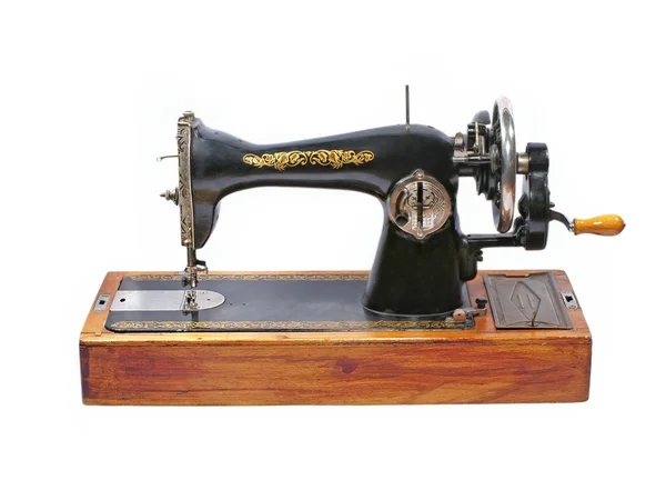 Oude handmatige naaien machine.isolated. — Stockfoto