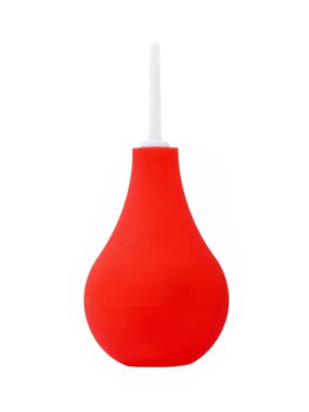 Kırmızı tıbbi enema.isolated.