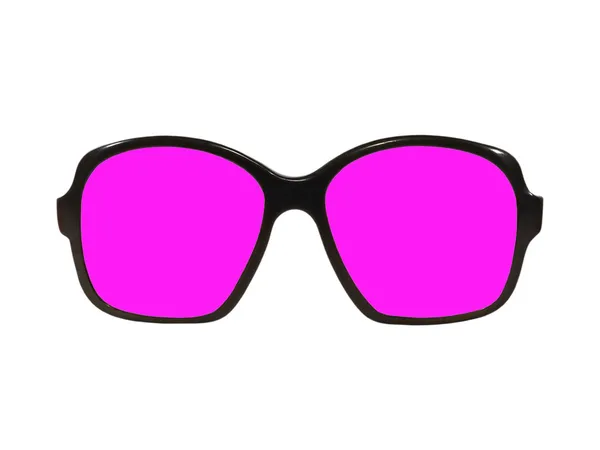 Gafas rosadas tomadas de primer plano.Aislado . — Foto de Stock