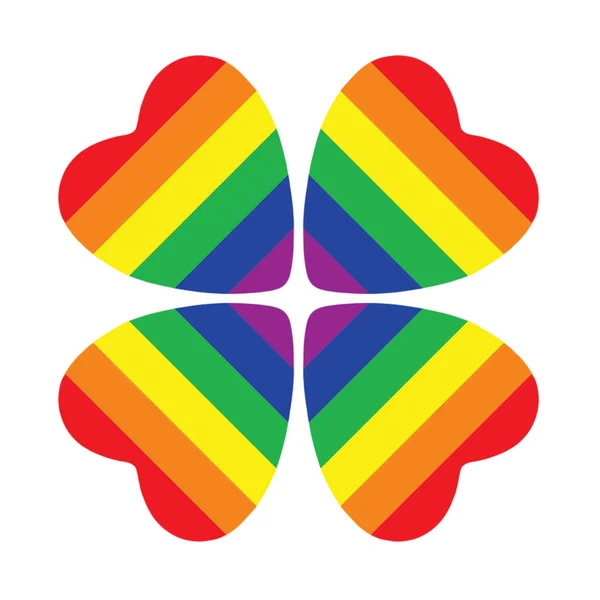 dört kupa gay pride bayrak inside.isolated ile yapılmış çiçek