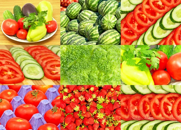 Verse groenten collage. — Stockfoto