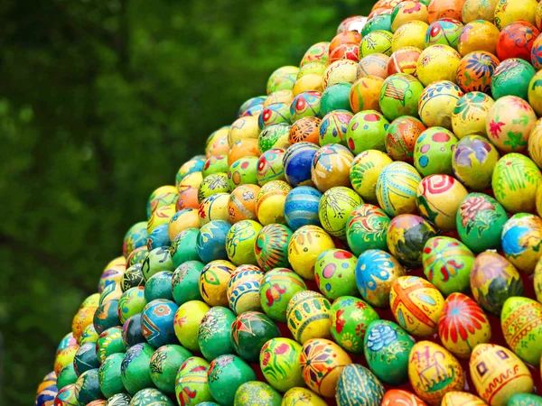 A lot of multicolored easter eggs. — Stock Photo, Image